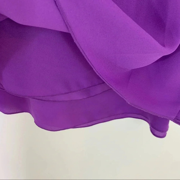 Gibson Latimer Sleeveless Ruffle Layered Front Top Purple Size S NWT - Picture 4 of 10